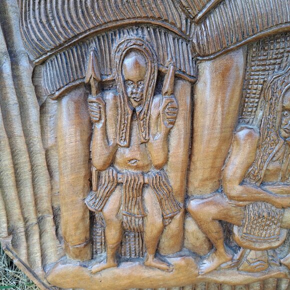 Large African Wall Plaque - Picture 3 of 12